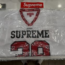 Supreme Bandana Football Jersey White Size Large SS25 ~ NEW, SEALED