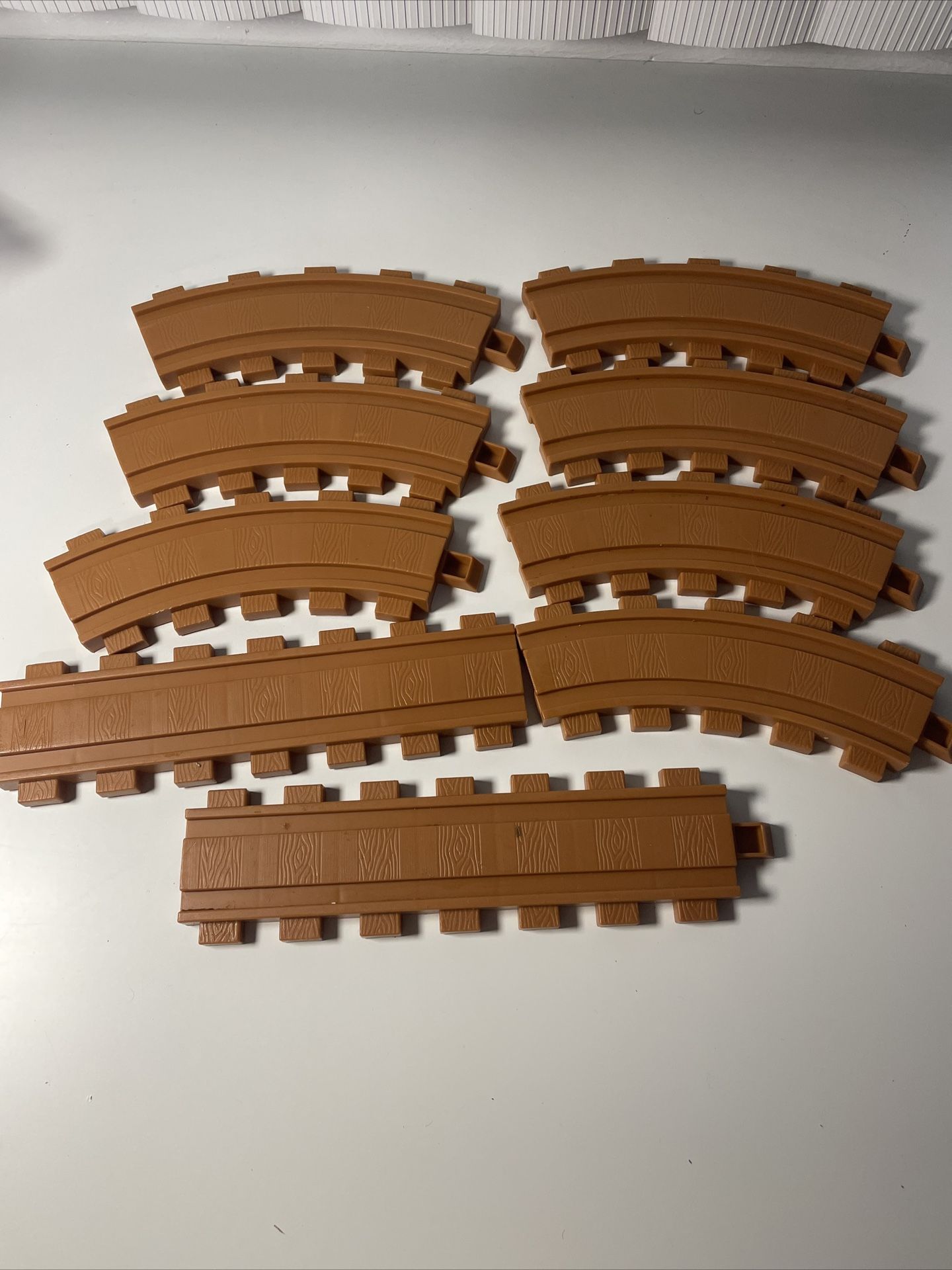 Lot of 9 Pieces Toy State Preschool Express Train Track Replacement Brown