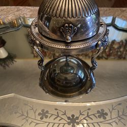 Antique Victorian Silverplate Sugar Dome 