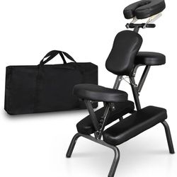 Massage Chair Black With Carry Case. Like New.