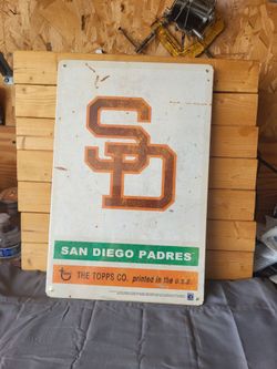 Vintage Reproduction Padres Reproduction Trading Card 12"x18"