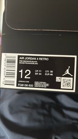 Jordan Retro 4’s Size 12 $150 Firm !!! NEVER BEEN WORN***