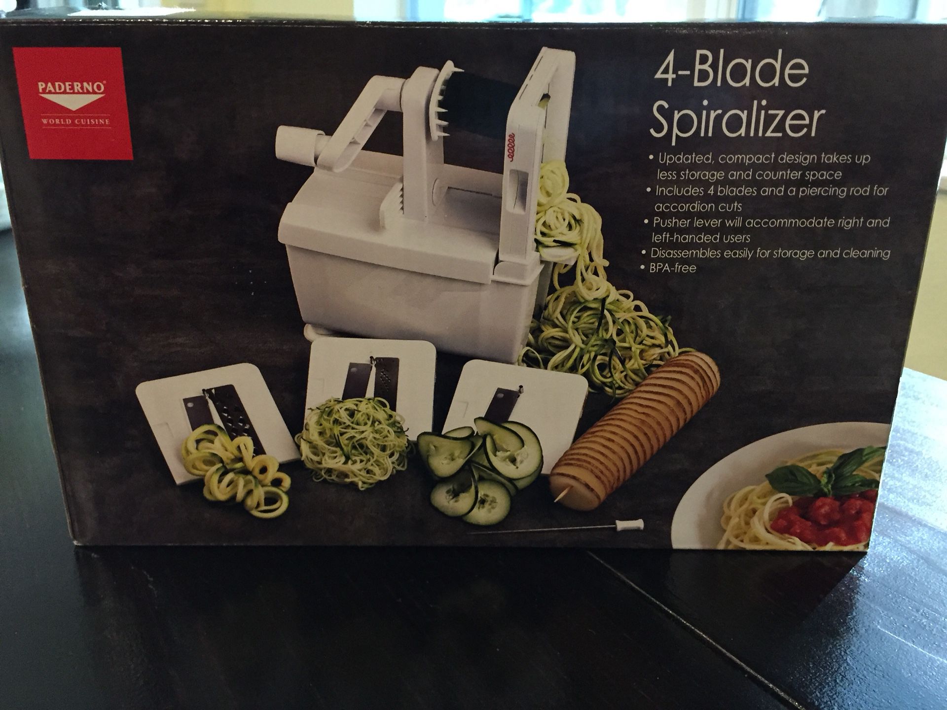 Paderno World Cuisine 4-Blade Spiralizer