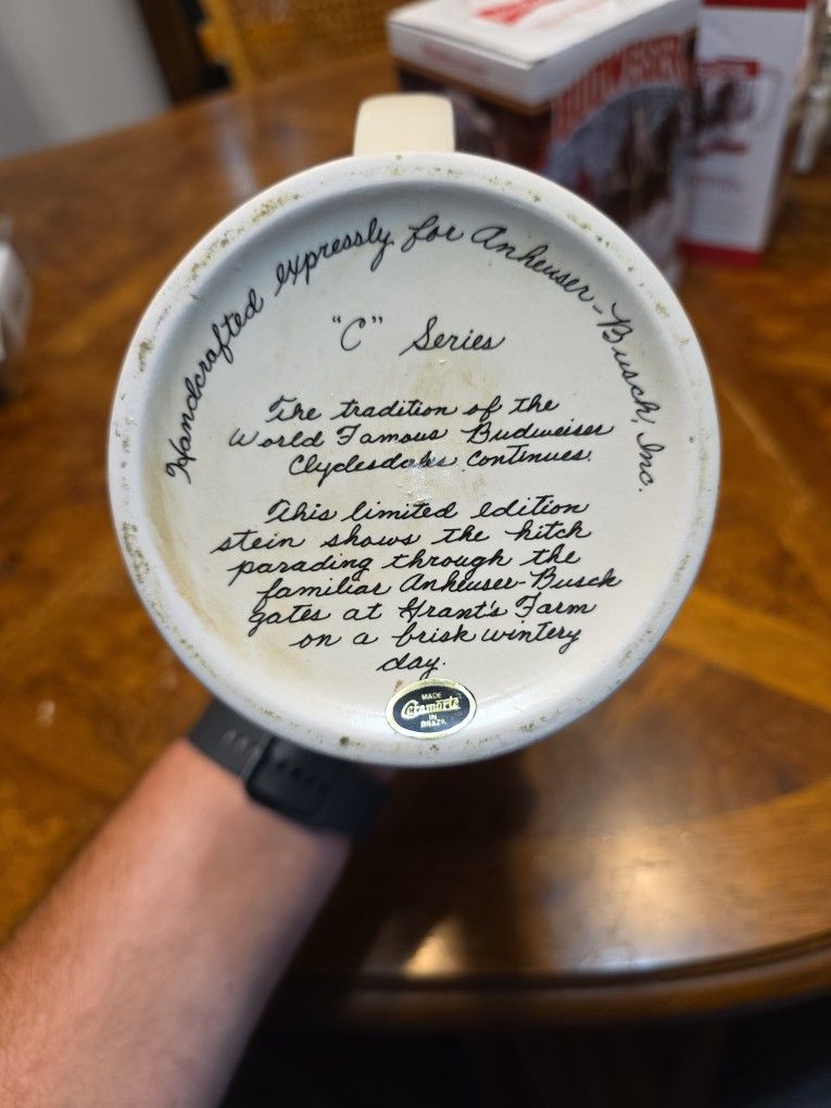 1987 Budweiser Stein