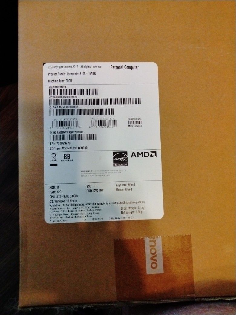 Lenovo Desktop Computer