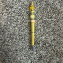 Yellow Beaded Pen