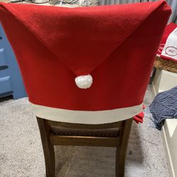 Santa Hat Chair Back Covers