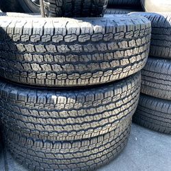 Set of used tires with 95% of life 245/75R17 Goodyear wrangler all terrain for only $280 all four