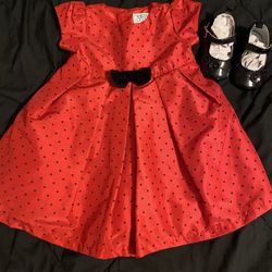 Girls Red Fancy Dress