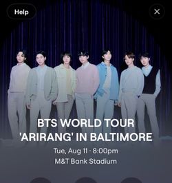 BTS Tickets- M&T STADIUM