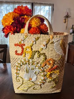 Handwoven Straw Bag from Jamaica