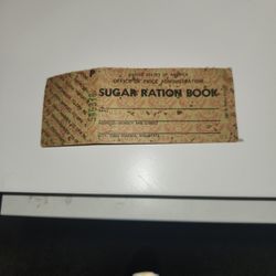 sugar ration coupon issued during WW2