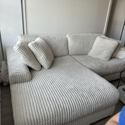 Sectional Couch L Shape White 