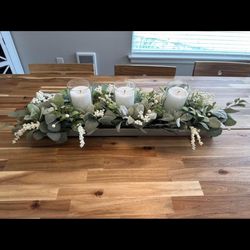 Green Eucalyptus Galvanized Centerpiece