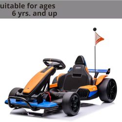 🥨Best Ride On Cars Officially Licensed McLaren GoKart 24V for Ages 6 and Up - Electric Go Kart with Steering Wheel, Versatile Driving Modes, User-Fri