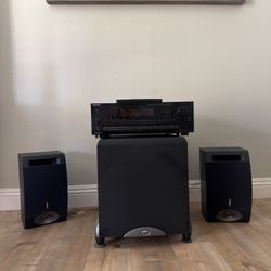 Home Audio Bundle — Sony STR-D790 Receiver + Klipsch Subwoofer + Bose 201v Speakers — Super Bowl