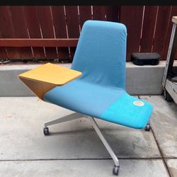 Chair With Built In Desk Beautiful Wood And Metal