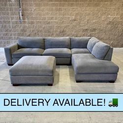 Gray L Sectional Couch Sofa w/Ottoman from Costco (DELIVERY AVAILABLE! 🚛)