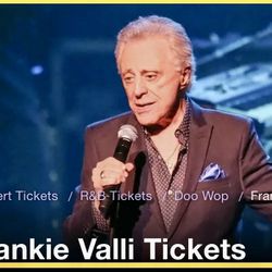 FRANKIE VALLI Concert, THIS Saturday, Aug. 27th (sold out show), Excellent Seats Offered From Private Seller, Family Emergency & Cannot Attend 