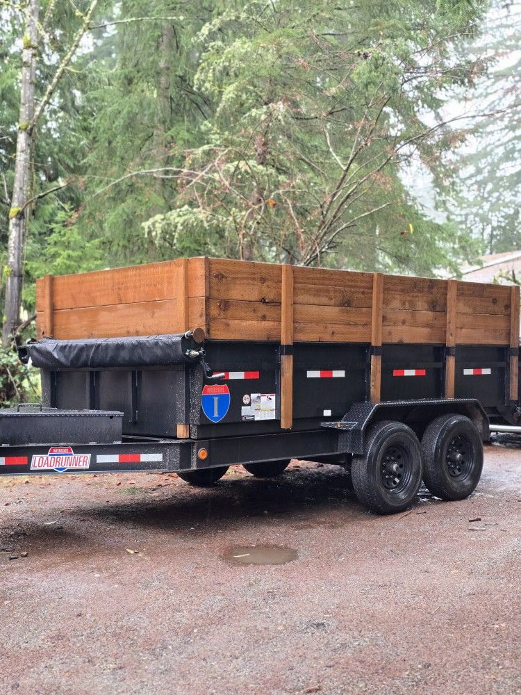 LoadRunner Dump Trailer 7×14 ft (Great Condition!)