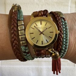 Ladies Luxury Sara Designs Bohemian Bracelet Gold Watch
