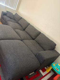Dark Grey Modular Sectional Sofa
