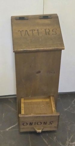 Vintage Potato & Onion Old Wood Store