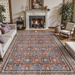 New Area Rug 5x8 Beautiful. Machine Washable 