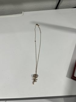 Diamond Rose Pendant Necklace