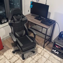 Gaming Chair + Desk + Monitor 