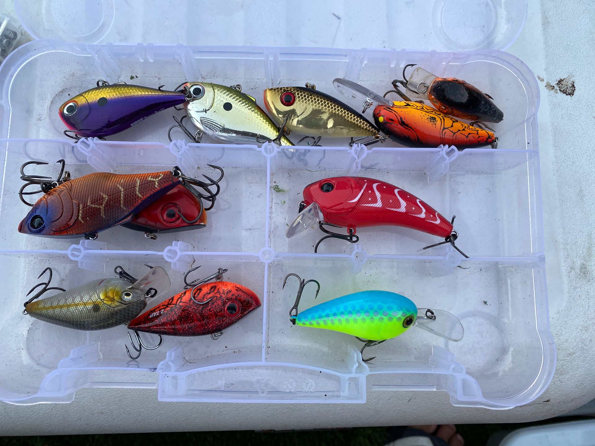 Assorted bass fishing crankbaits