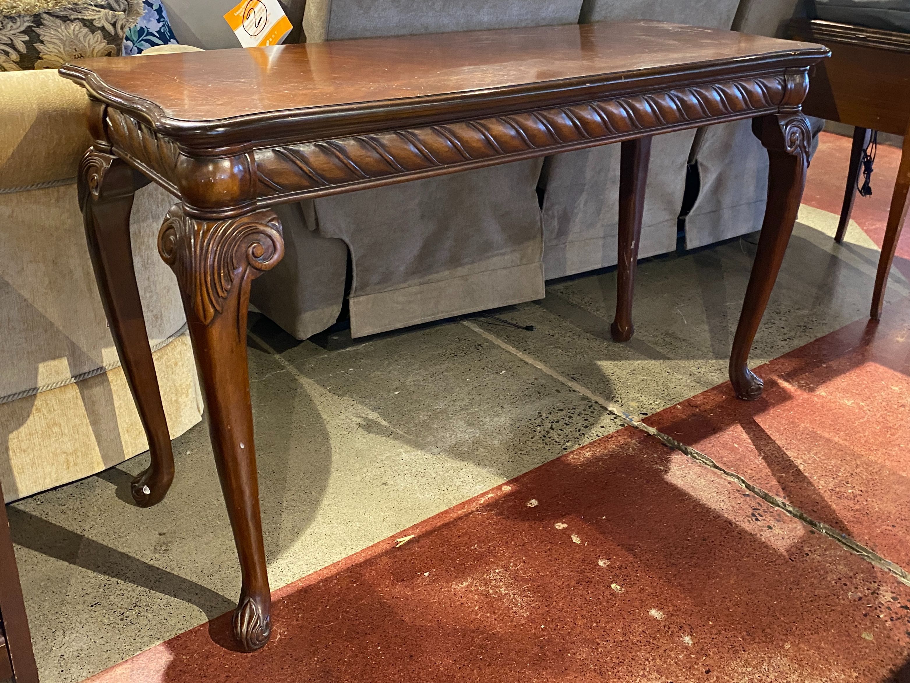 Refined Dark Brown Sofa Table
