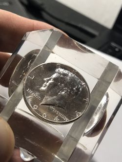 Genuine Silver half a dollar 1/2 silver US dollar table piece paperweight