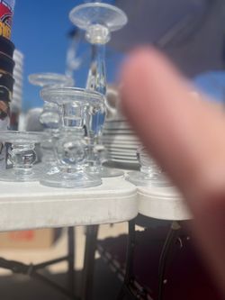 Glass candle holders