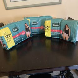 3 BRAND NEW PACKS OF MEDIUM DEPEND ADULT DIAPERS 