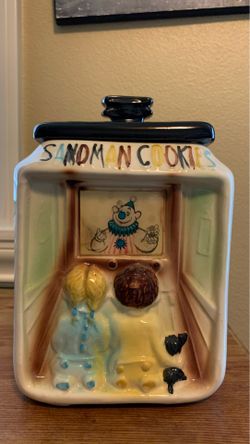 Vintage American Bisque CLOWN Flasher Sandman cookie jar