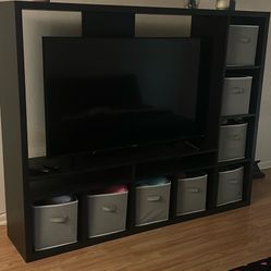 IKEA Black TV  Stand/Storage Unit