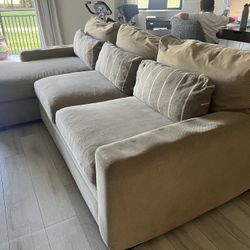 American Signature Beige 2pc Sectional/Chaise