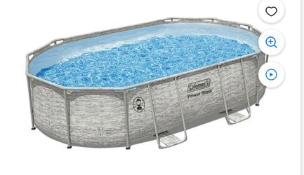 Coleman Power Steel Elevated Oval Pool Set