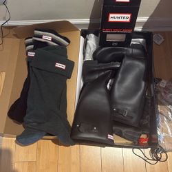 Hunter Boots And 2 Socks 