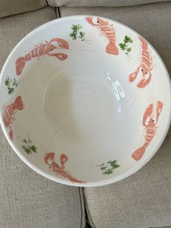 Large Lobster 🦞 Salad Bowl Made in Italy 11.5”x 5.5” D