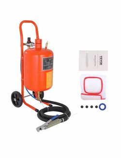 VEVOR 5 Gallon Sand Blaster, 60-110 PSI High Pressure Sandblaster, Portable Abrasive Blasting Tank, Air Sand Blasting Kit with 4 Ceramic Nozzles and O