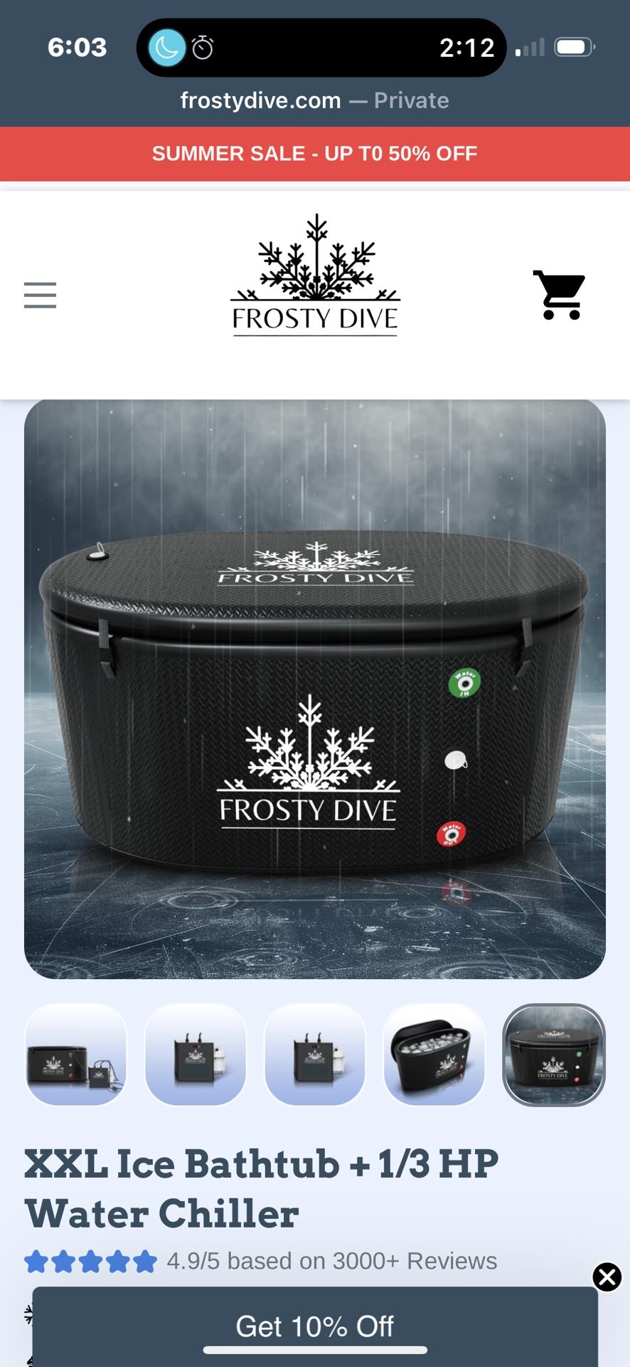 Brand New Unopened Ice Bath Tub