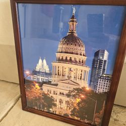 Austin Texas Capitol Landmark Frame Picture 