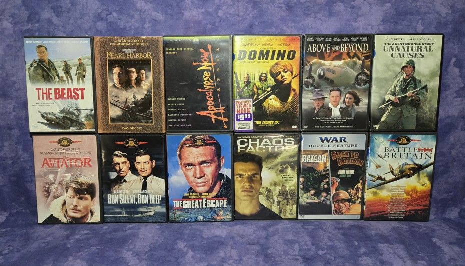 War Movie DVD's • Lot Of 12