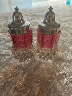 Vintage Indiana Ruby Red Glass Salt and Pepper Shakers