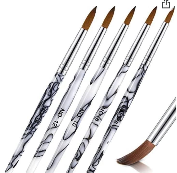 5 Pieces Nail Brushes for Acrylic Nail 