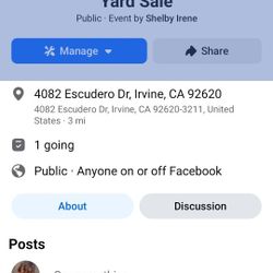 Yard Sale In Irvine