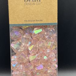 Bead Design Co Pink AB Acrylic Bead Mix