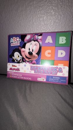 Disney Minnie Mouse ABCs Storybook & Block Play Set